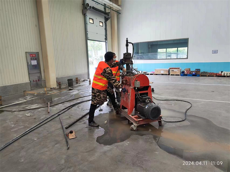 博望厂房地面下沉塌陷注浆加固施工